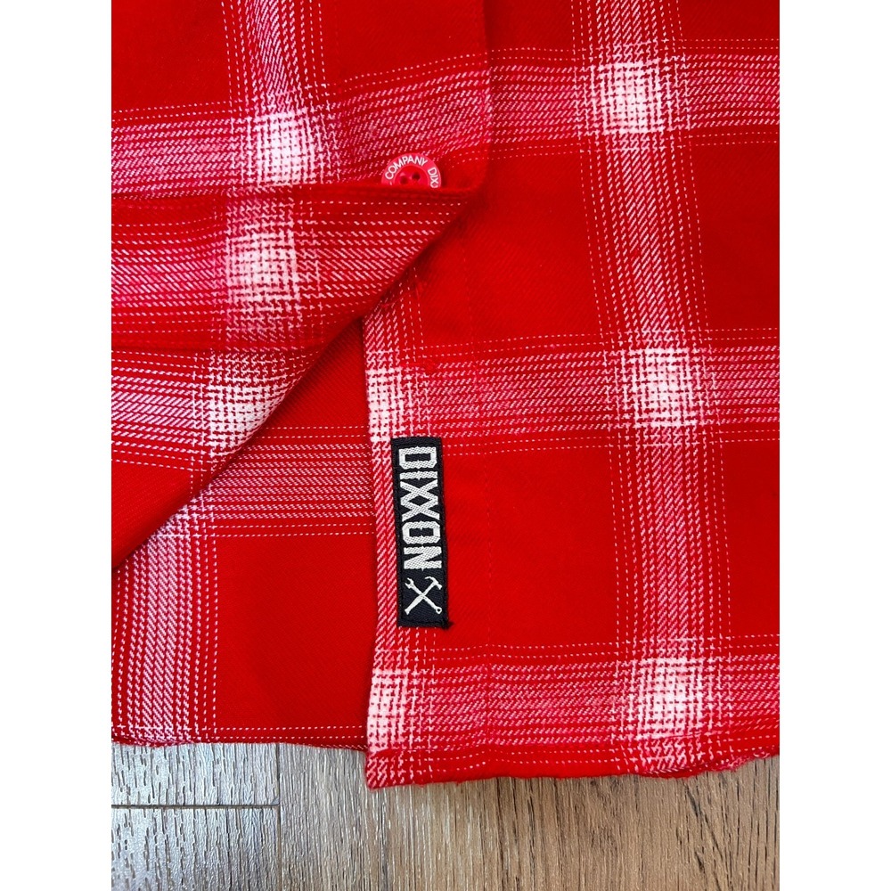 Dixxon Flannel Third Street Red Plaid Button Up Shirt M Workwear Streetwear - Picture 9 of 11